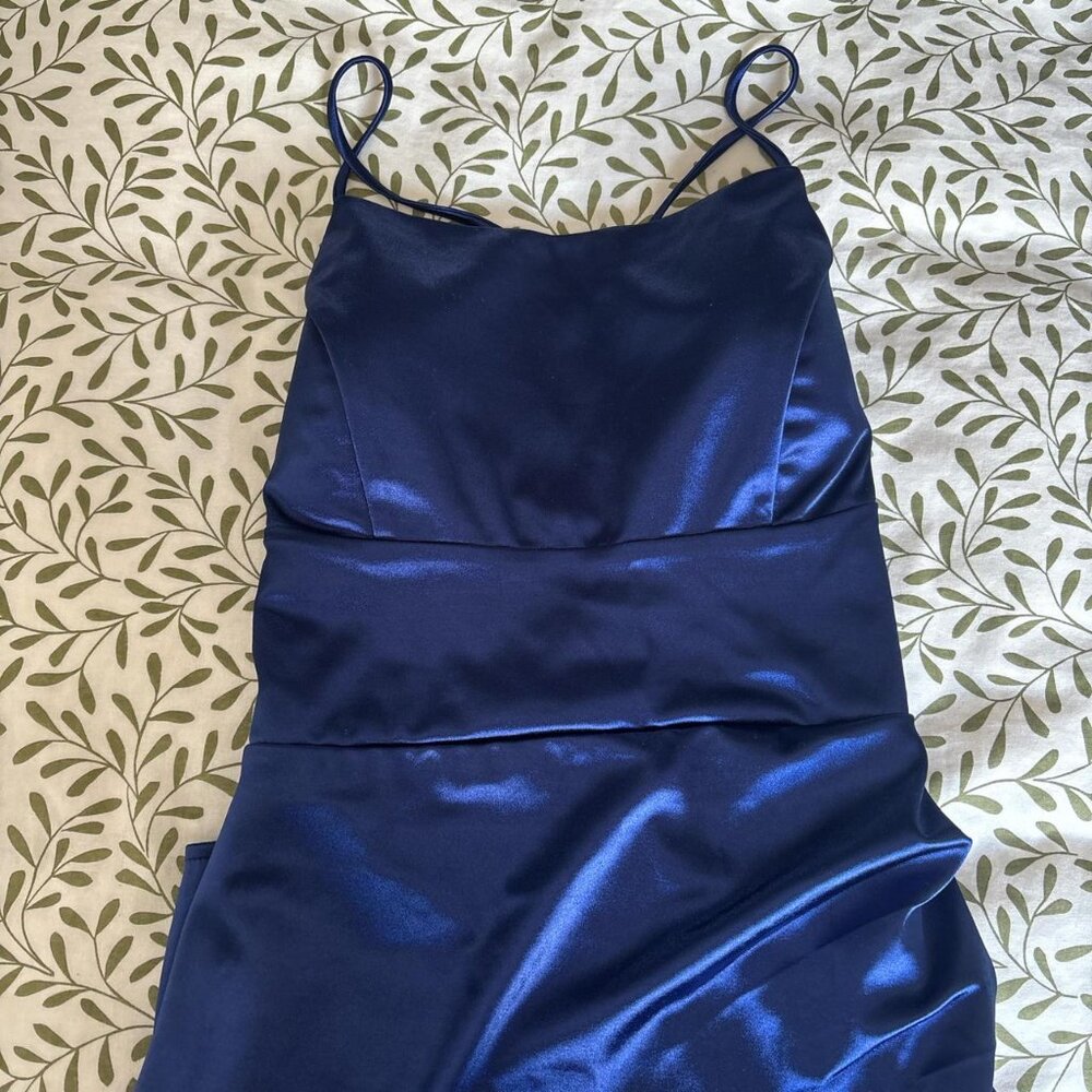 blue floor length dress - never worn